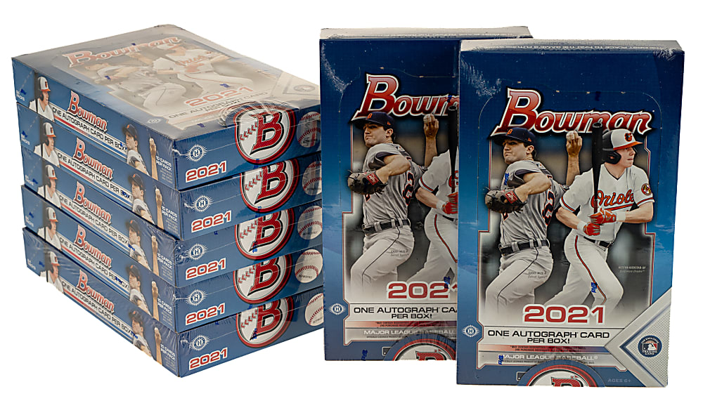 2021 Bowman Factory-Sealed Unopened Hobby Box Collection (7 Boxes, 168 Packs)