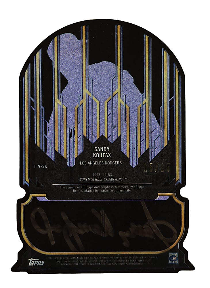 2015 Topps Tribute to the Victors Autographs #TTV-SK Sandy Koufax #15/15