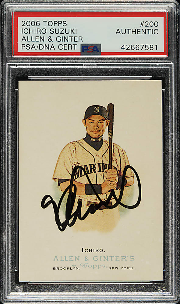 Signed 2006 Topps Allen & Ginter #200 Ichiro Suzuki - PSA/DNA