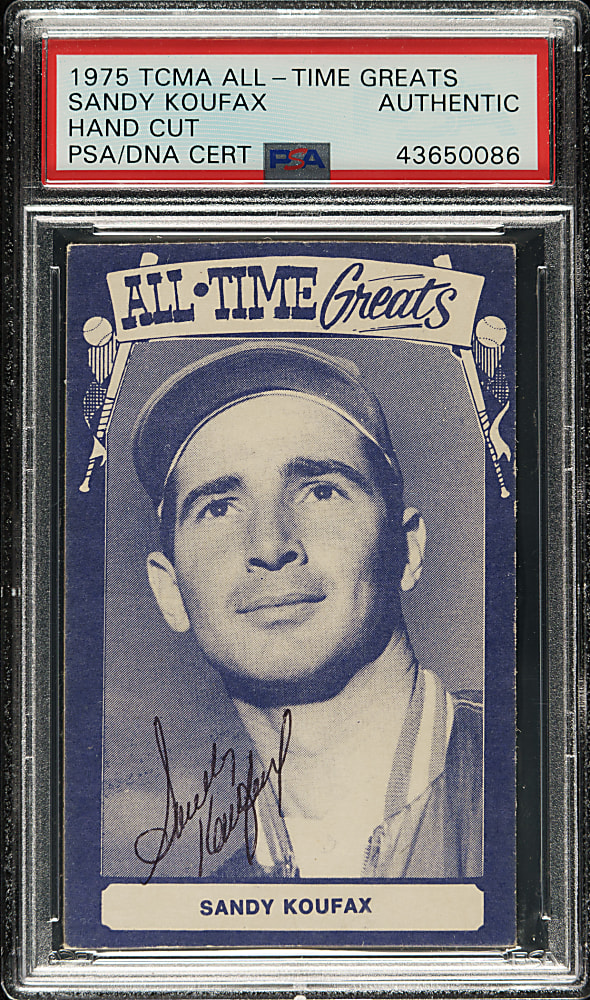 Signed 1975 TCMA All-Time Greats Sandy Koufax - PSA/DNA