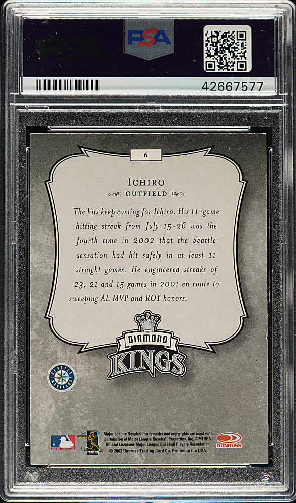 Signed 2006 Donruss #6 Ichiro Suzuki - PSA/DNA