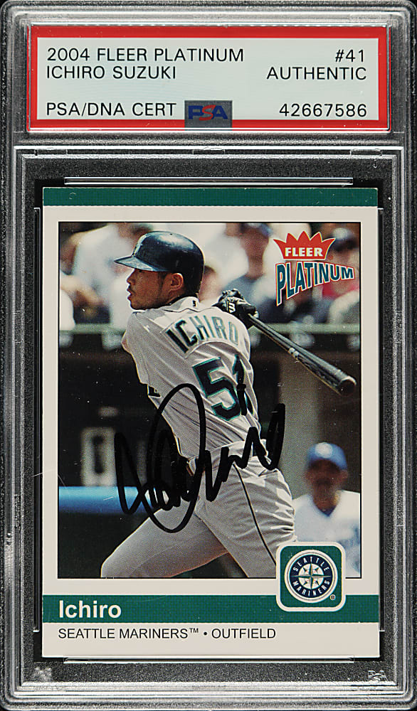 Signed 2004 Fleer Platinum #41 Ichiro Suzuki - PSA/DNA