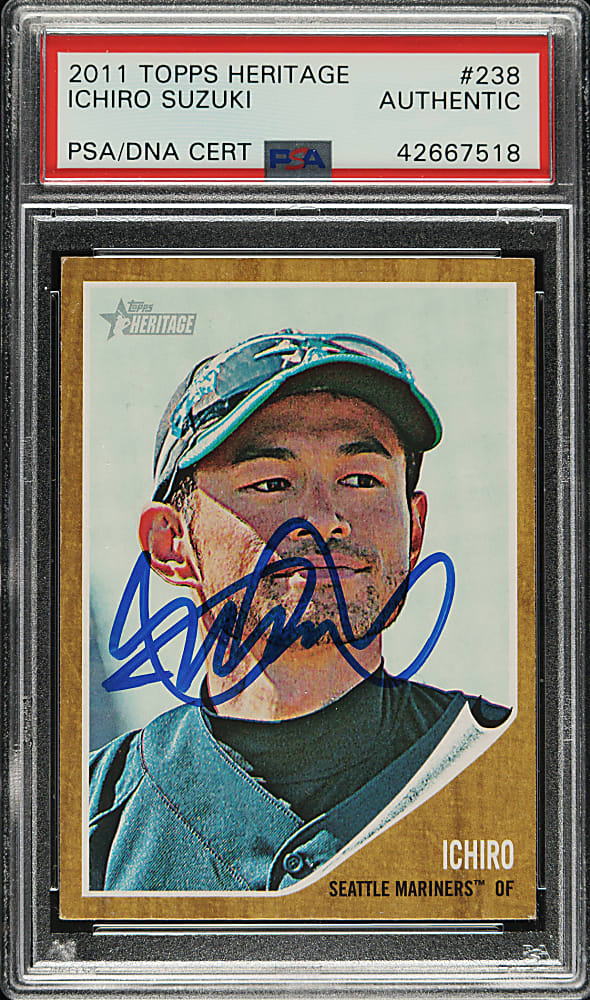 Signed 2011 Topps Heritage #238 Ichiro Suzuki - PSA/DNA
