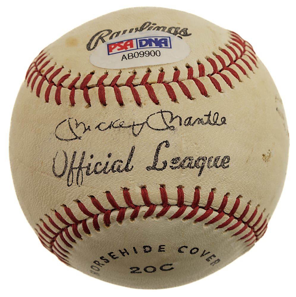 Mickey Mantle Single-Signed Baseball - PSA/DNA