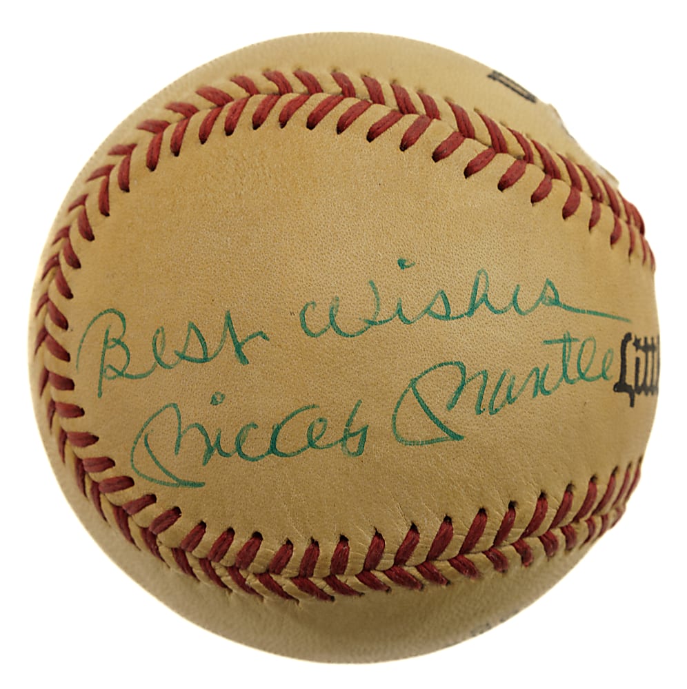 Mickey Mantle Single-Signed Baseball with "Best Wishes" Inscription - PSA/DNA