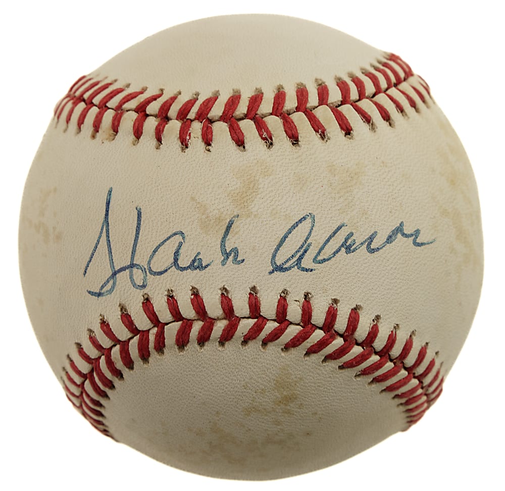 Hank Aaron Single-Signed Baseball - PSA/DNA