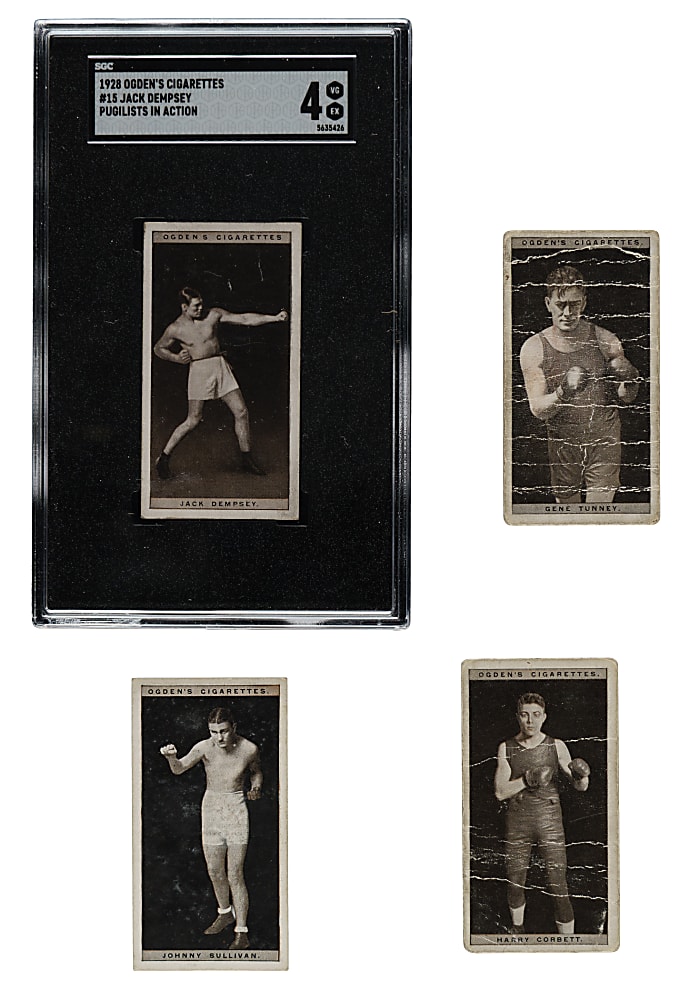 1928 Ogden's Ltd. "Pugilists In Action" Near-Complete and Partial Set Pair (2 Sets, 81 Cards)