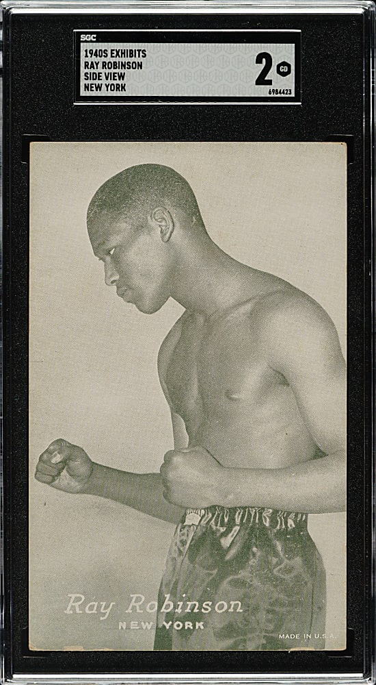 1940s Exhibits Boxing Ray Robinson Side View SGC GOOD 2