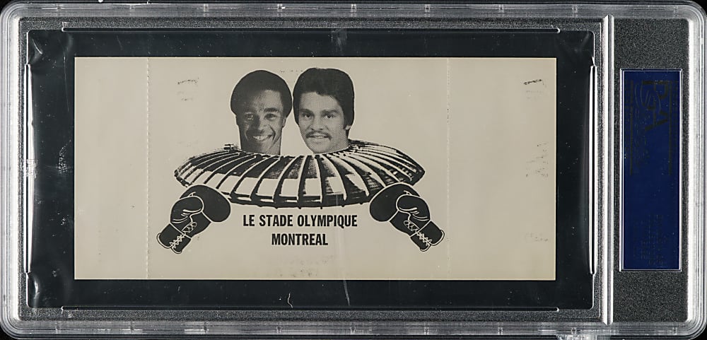 June 20, 1980 Sugar Ray Leonard vs. Roberto Duran Full Ticket PSA NM-MT 8