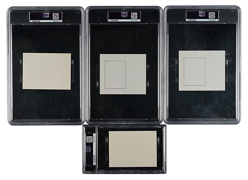 1971 and 1972 Olympic Boxing Stamp Souvenir Sheet PSA-Graded Collection (4): Cassius Clay and Joe Frazier