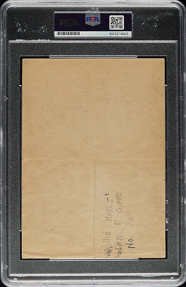 Signed 1967 Topps Posters #12 Willie Mays - PSA/DNA