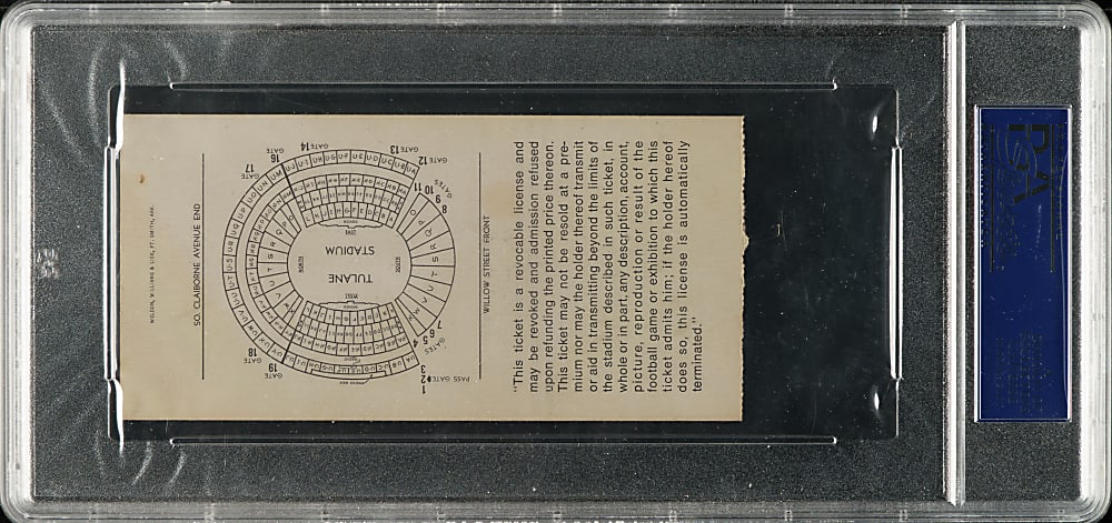 1970 Super Bowl IV Ticket Stub PSA VG-EX 4 - Red Variation - MVP Len Dawson