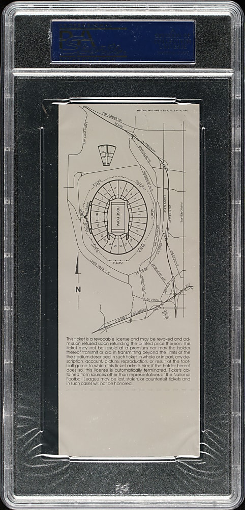 1983 Super Bowl XVII Full Ticket PSA NM-MT 8 - MVP John Riggins