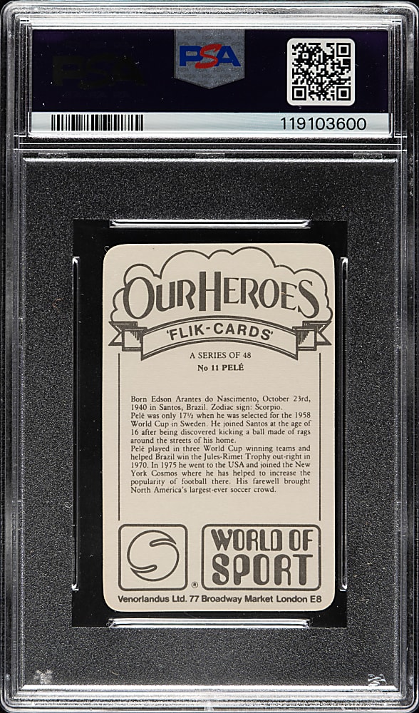 1979 Venorlandus Soccer #11 Pele PSA MINT 9