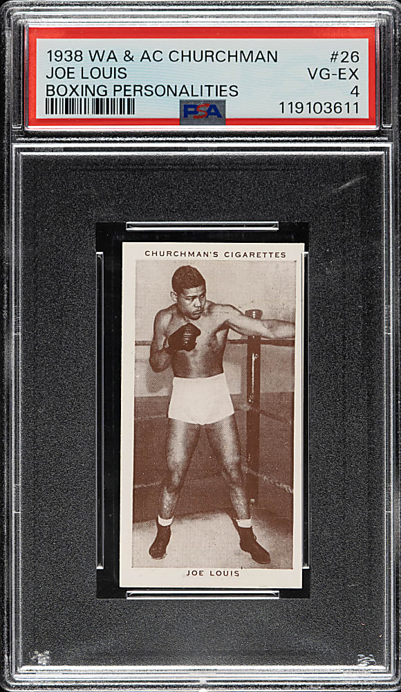 1938 W. A. & A. C. Churchman "Boxing Personalities" #26 Joe Louis PSA VG-EX 4