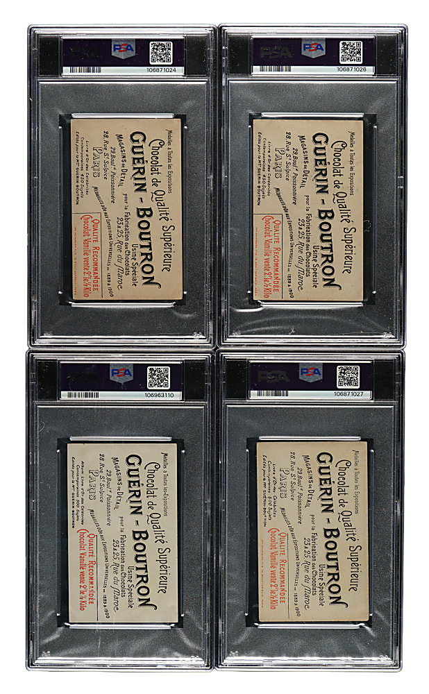 1919 Guerin-Boutron Chocolat Celebrites PSA-Graded Collection (4)