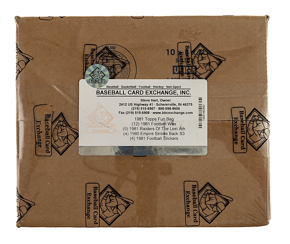 1981 Topps "Fun Packs" Unopened Bag (25 Packs) Including Twelve Football and Four Football Stickers - BBCE