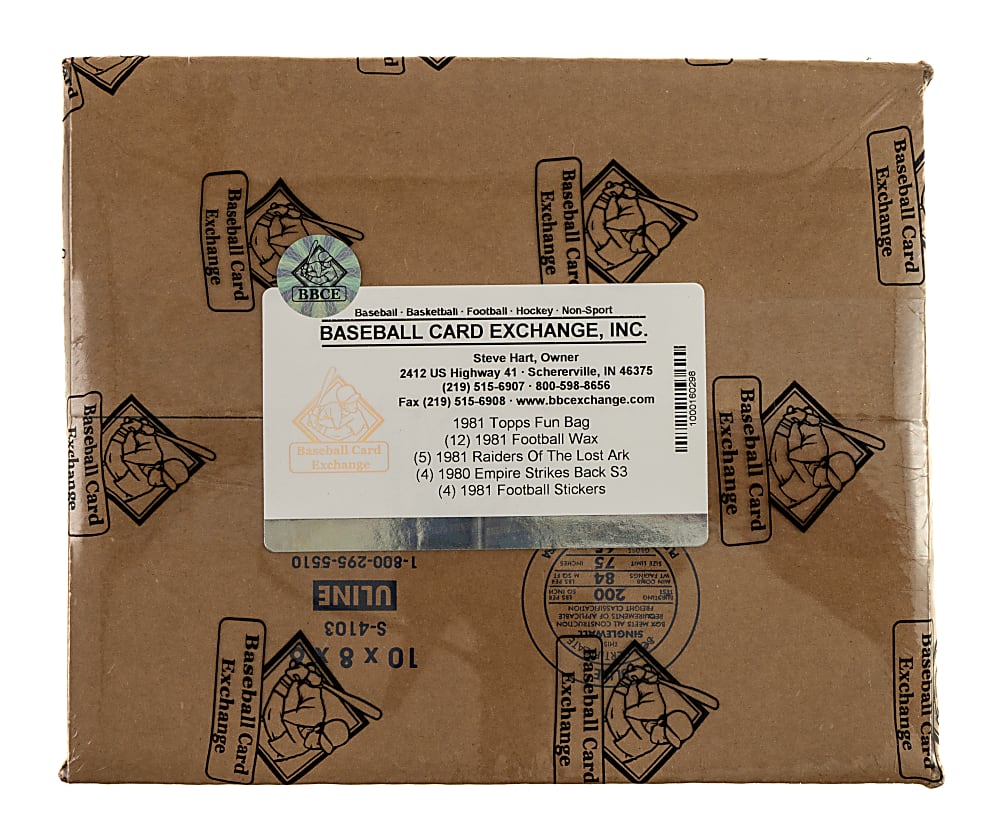 1981 Topps "Fun Packs" Unopened Bag (25 Packs) Including Twelve Football and Four Football Stickers - BBCE