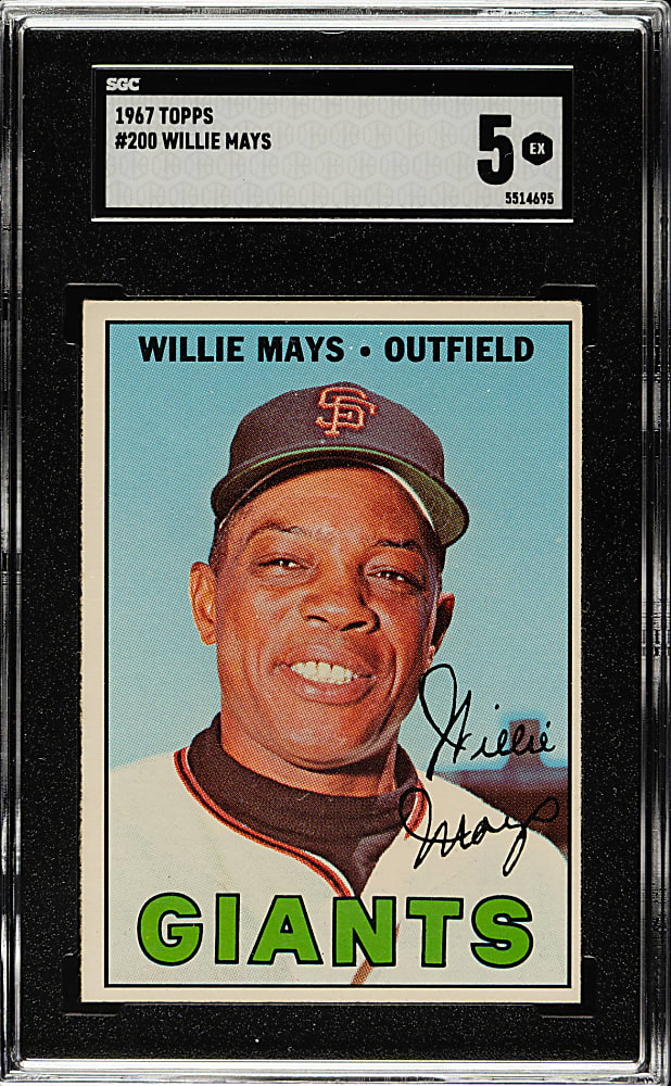 1967 Topps #200 Willie Mays SGC EX 5