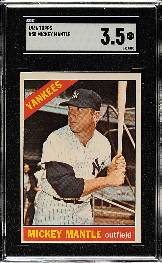 1966 Topps #50 Mickey Mantle SGC VG+ 3.5