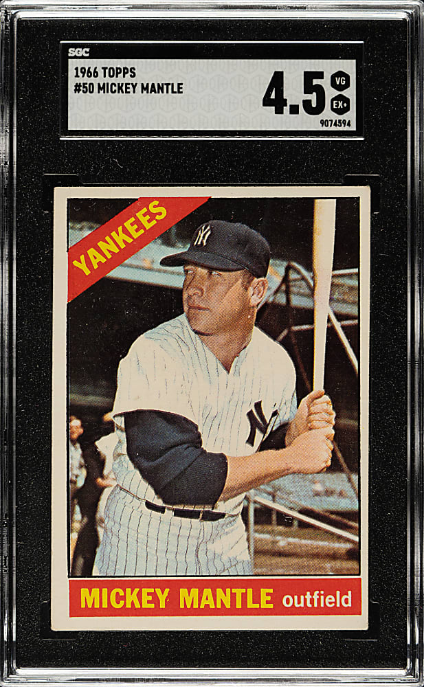 1966 Topps #50 Mickey Mantle SGC VG/EX+ 4.5