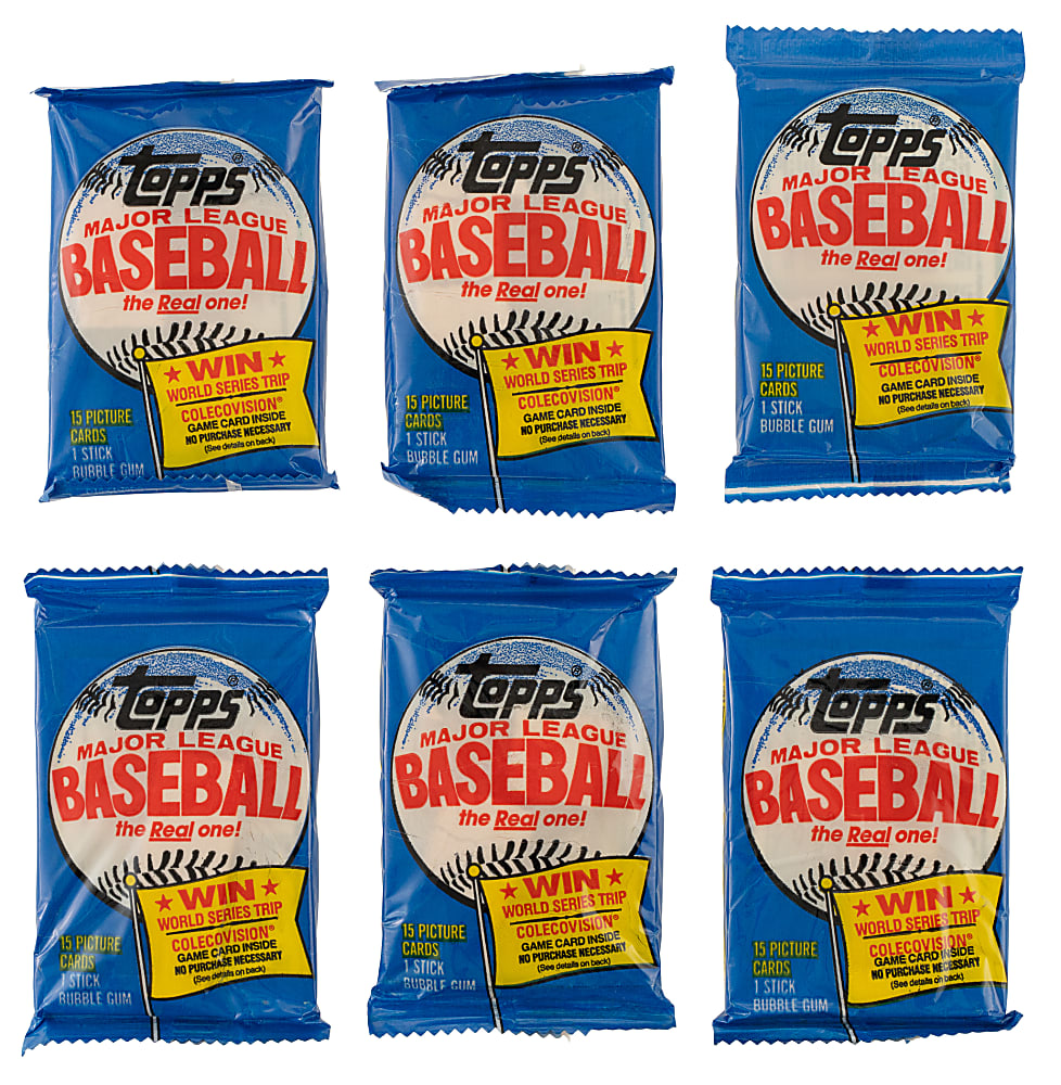1983 Topps "Michigan Test" Unopened Wax Pack Collection (6)