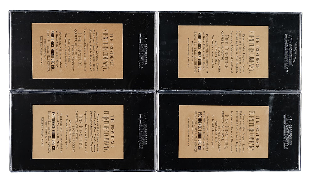 Circa 1880s Providence Furniture Company Trade Card SGC-Graded Collection (4)