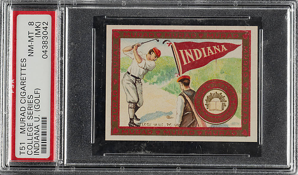 1909-1910 T51 Murad "College Series" Indiana PSA NM-MT 8 (MK)