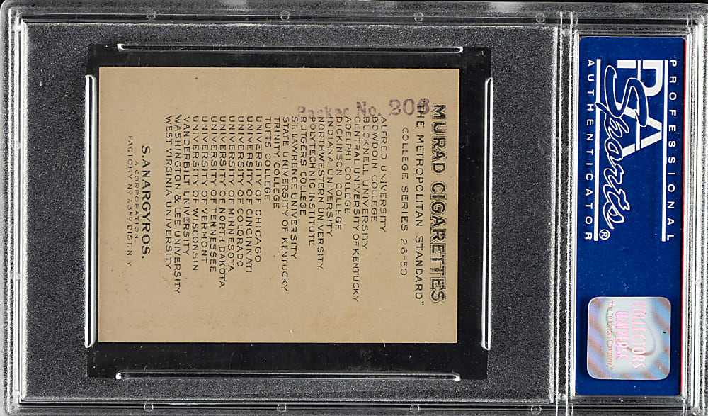 1909-1910 T51 Murad "College Series" Indiana PSA NM-MT 8 (MK)