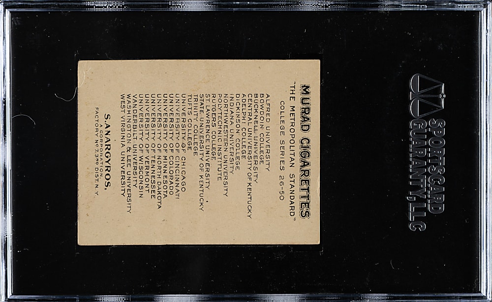 1909-1910 T51 Murad "College Series" State University of Kentucky SGC EX 60