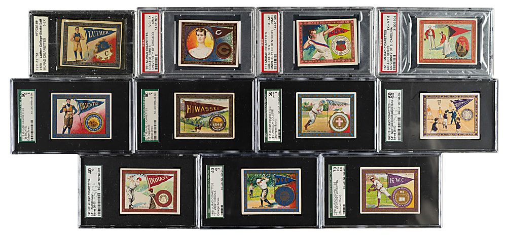 1909-1910 T51 Murad "College Series" SGC- and PSA-Graded Collection (15)