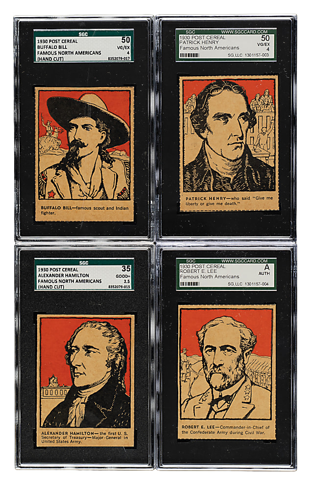 1930 Post Cereal "Famous North Americans" SGC-Graded Collection (8)