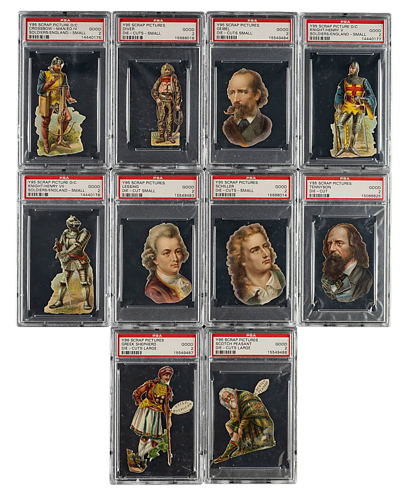 1880s Y95 and Y96 Scrap Pictures PSA-Graded Collection (14)