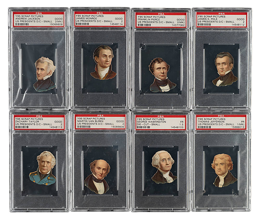 1880s Y95 Scrap Pictures "U.S. Presidents" PSA-Graded Collection (8)