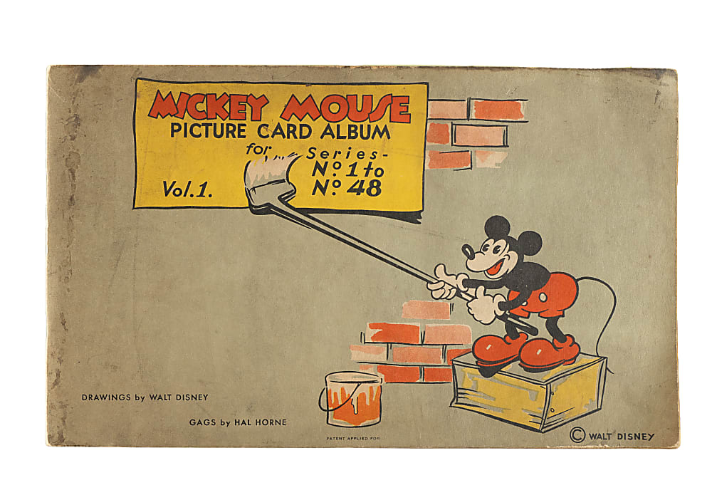 1935 R89 Gum, Inc. "Mickey Mouse" Bubble Gum Collection (9) in Original Display Album