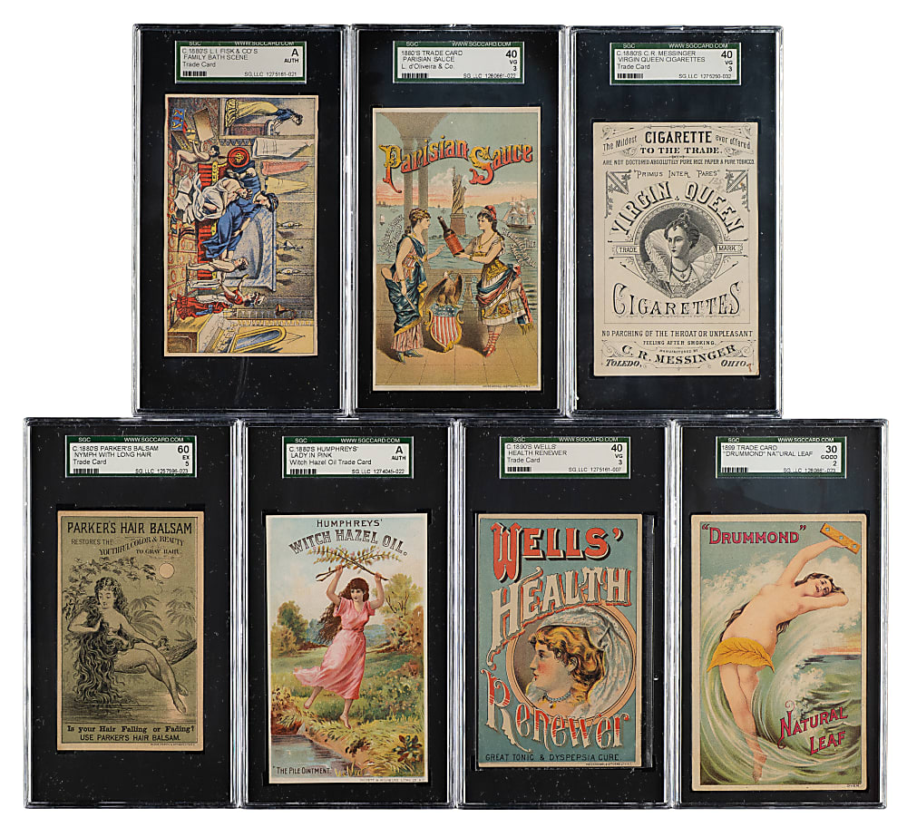 Circa 1880s Trade Card SGC-Graded Collection (11)