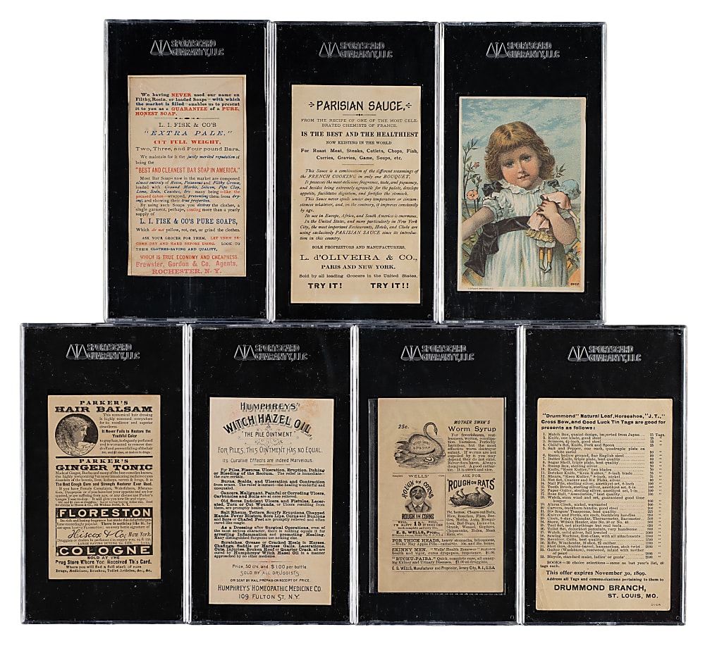 Circa 1880s Trade Card SGC-Graded Collection (11)