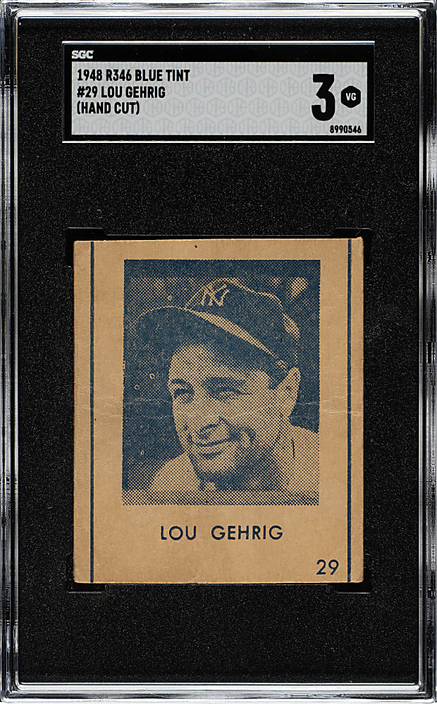 1948 R346 Blue Tint #29 Lou Gehrig SGC VG 3