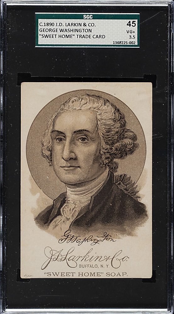 1885 H603 J. D. Larkin & Co. Presidents George Washington SGC VG+ 45
