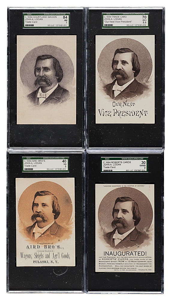 Circa 1884 John Logan SGC-Graded Collection (4)