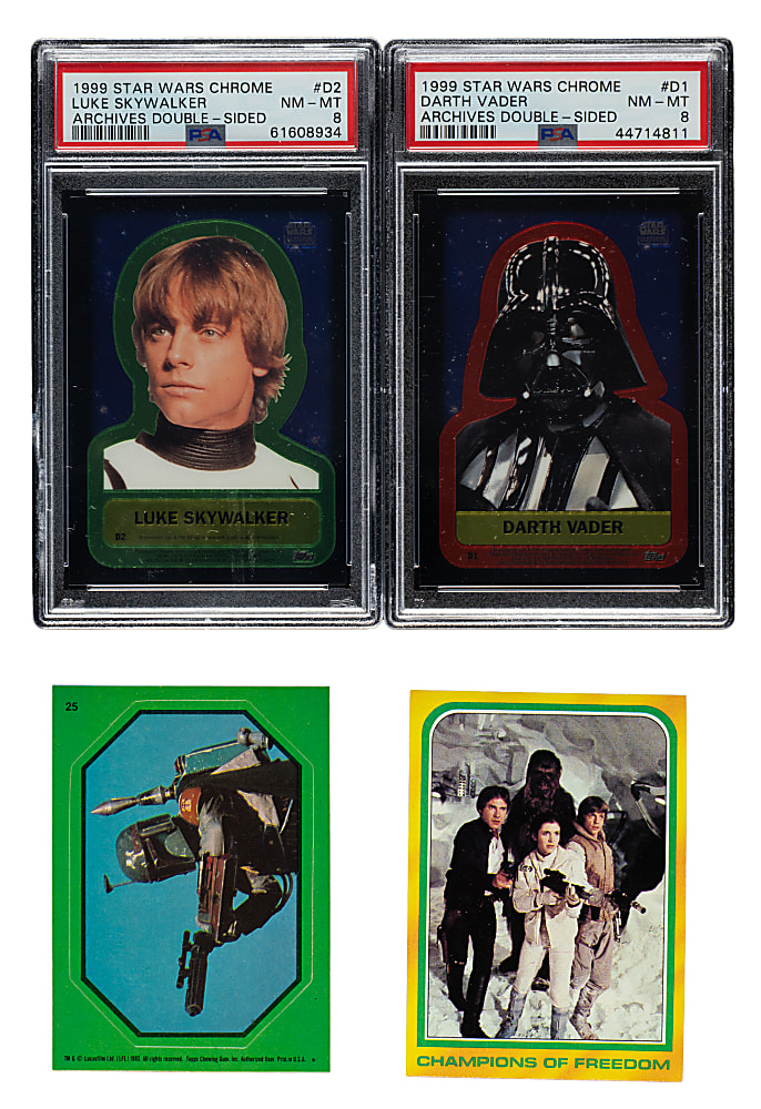 1980 to 1999 Topps and Topps Chrome Archives Star Wars, Empire Strikes Back, and Return of the Jedi Complete and Partial Set Collection (6 Sets, 400 Cards)
