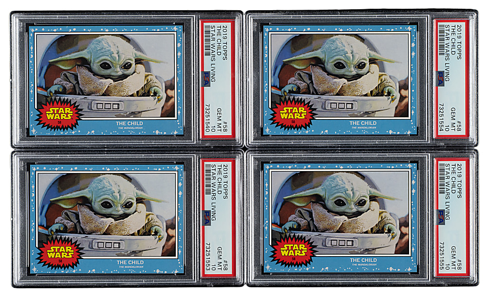 2019 Topps Star Wars Living #58 The Child PSA GEM MINT 10 Collection (4)
