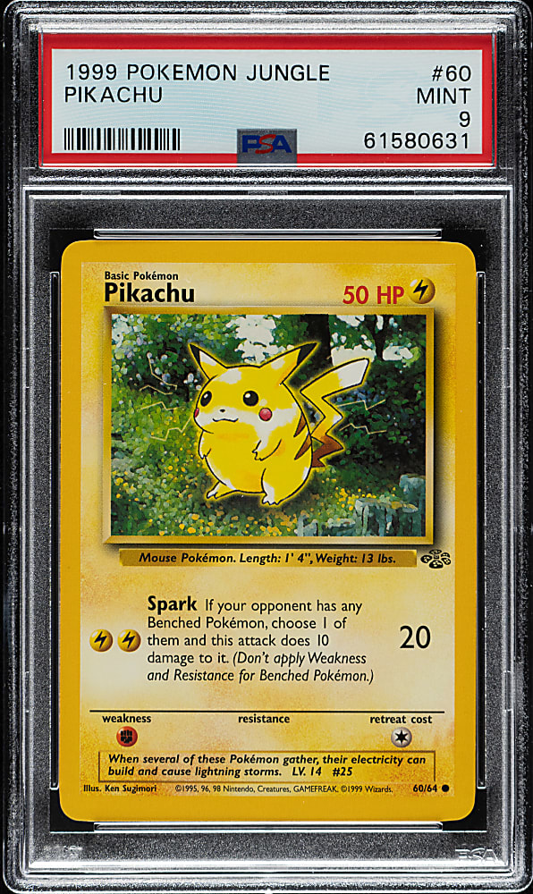 1999 Pokemon Jungle #60 Pikachu PSA MINT 9