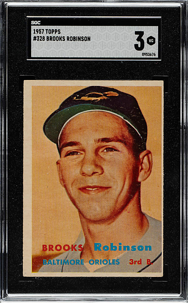 1957 Topps #328 Brooks Robinson Rookie SGC VG 3