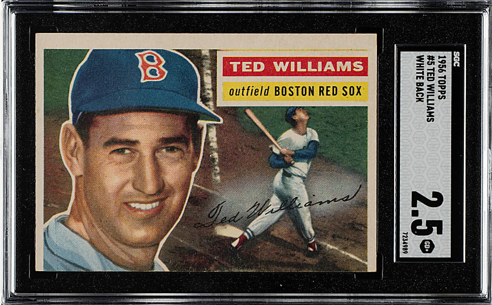1956 Topps #5 Ted Williams White Back SGC GOOD+ 2.5