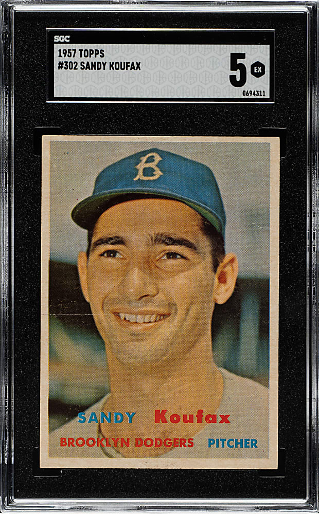 1957 Topps #302 Sandy Koufax SGC EX 5