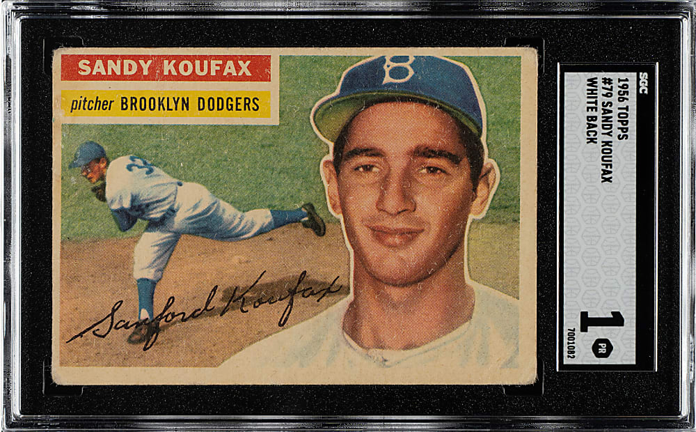 1956 Topps #79 Sandy Koufax White Back SGC POOR 1