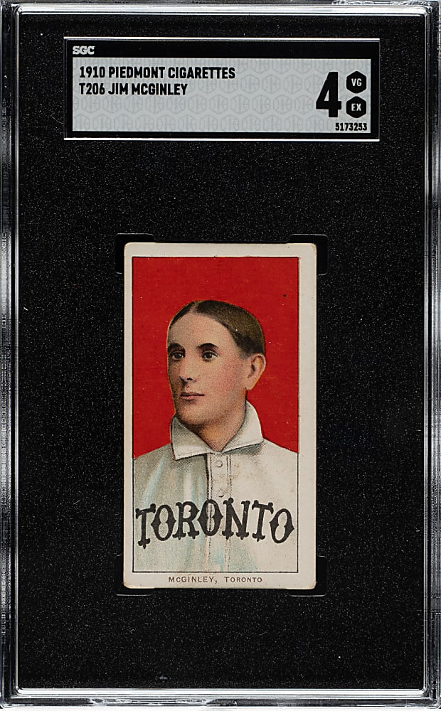 1909-1911 T206 White Border Jim McGinley SGC VG/EX 4