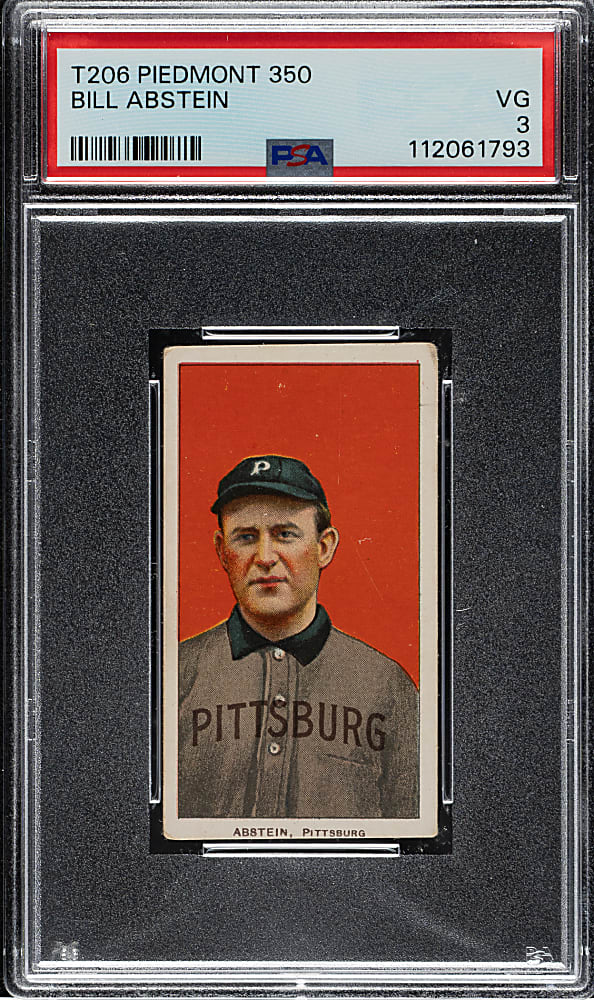 1909-1911 T206 White Border Bill Abstein PSA VG 3