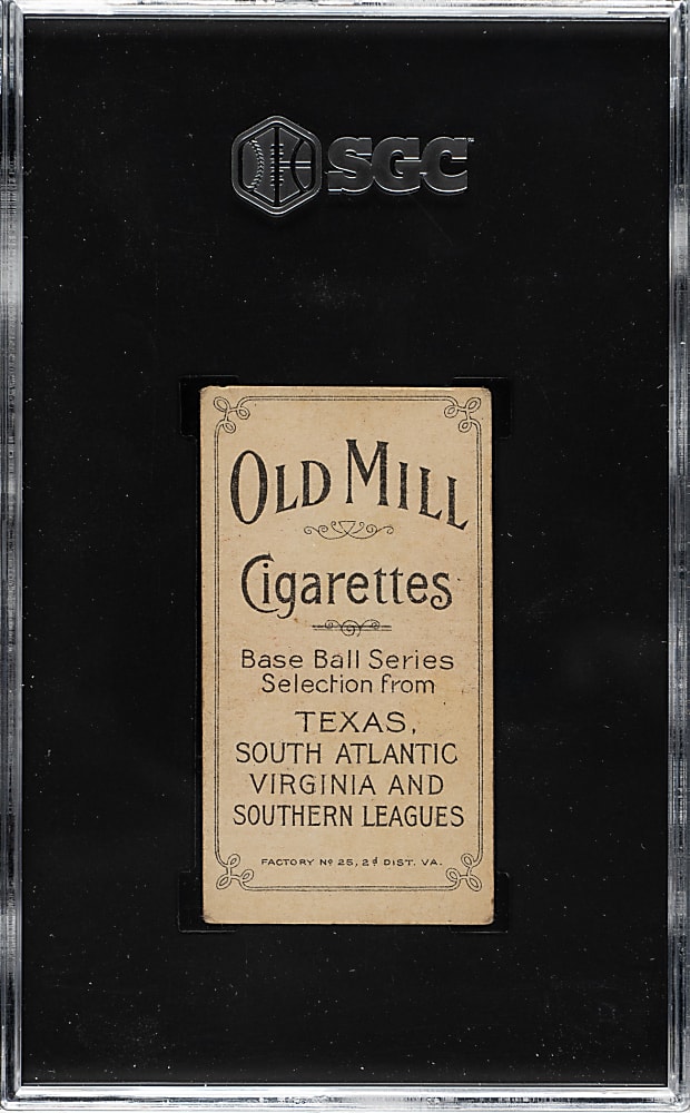 1909-1911 T206 White Border Ed Greminger Southern Leaguer SGC VG 3 - Old Mill Back